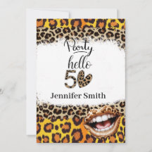 Leopard skriver ut 50:e födelsedagen för kvinnor