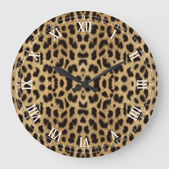 Leopard skriver ut romerskt numeriskt klocka (Framsida)