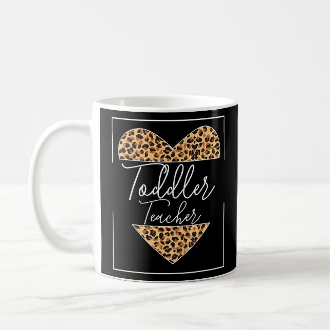 Leopard Småbarn Lacher Daycare Provider Pre K Kaffemugg (Vänster)