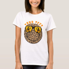 Leopard Smile Ansikte Halloween Anpassningsbar Tex T Shirt