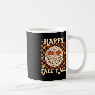 Leopard Smile Ansikte Lycklig Fall Y'all Retro Gro Kaffemugg
