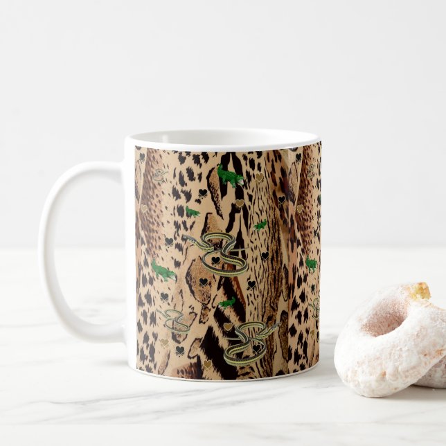 Leopard Snake Alligator Mugg (Med munk)