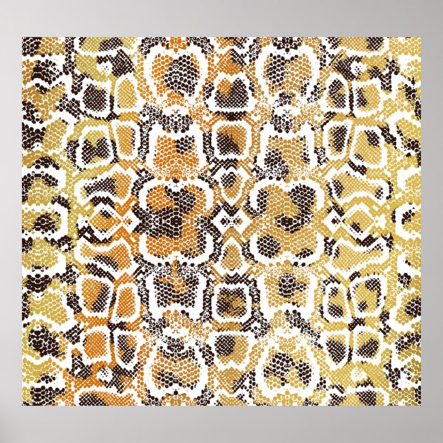 Leopard Snake Animal Print Struktur Poster (Framsidan)