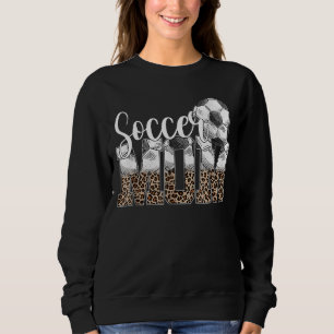 Leopard Soccer Mamma livets dag Cheer Mamma Mor" T Shirt