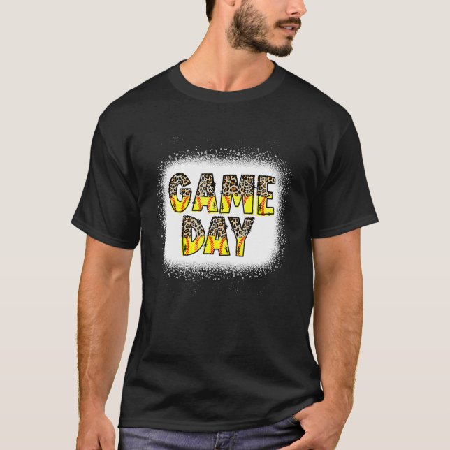 Leopard Softball Game Day Vibes Softball Mamma Sof T Shirt (Framsida)