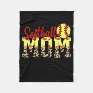 Leopard Softball Mamma Game Day Mors dag 2022 Fleecefilt