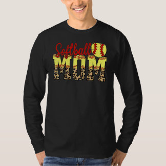 Leopard Softball Mamma Game Day Mor's Day 2022 T Shirt