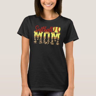 Leopard Softball Mamma Game Day Mor's Day 2022 T Shirt