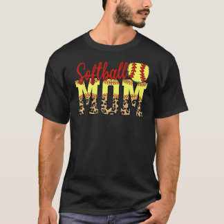 Leopard Softball Mamma Game Day Mor's Day 2022 T Shirt