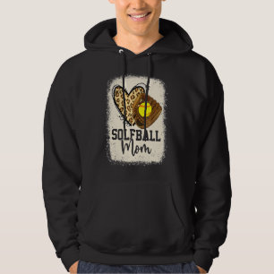 Leopard Softball Mamma Softball Game Day Vibes Mot Hoodie