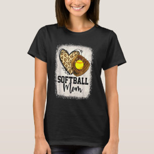 Leopard Softball Mamma Softball Game Day Vibes Mot T Shirt