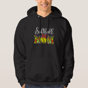 Leopard Softball Mamma Tie Dye Softball Game Day m Hoodie