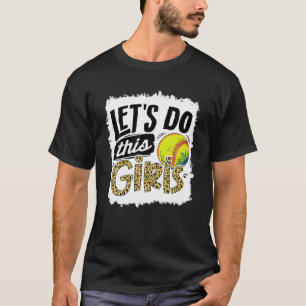 Leopard Softball Mamma Women Girls Softball T Shirt