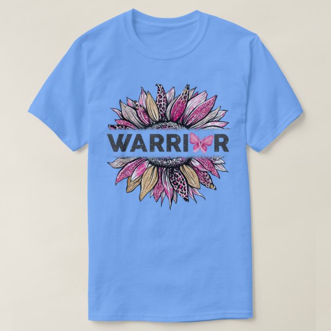 Leopard Solros Breast Cancer Awareness Cancer W T Shirt (Design framsida)