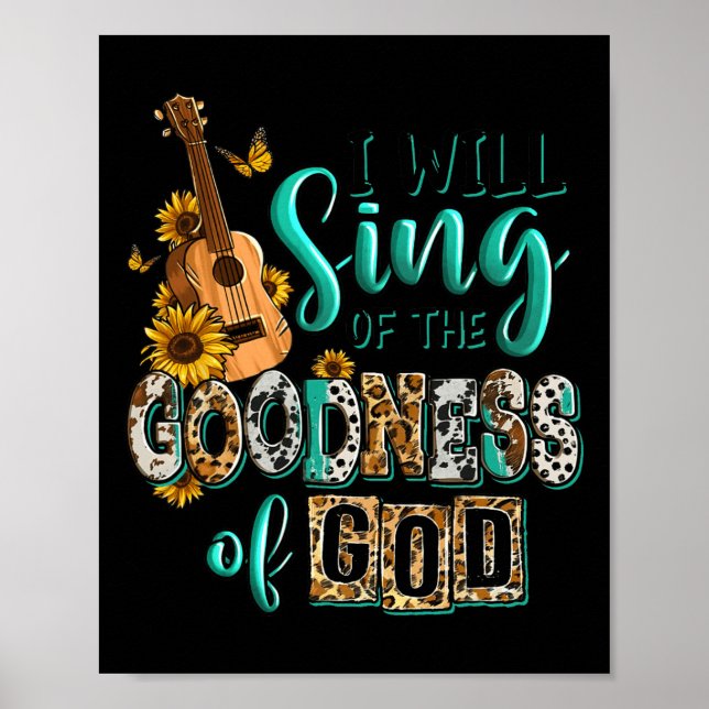 Leopard Solros Christian... Jag ska Sjunga Goodnes Poster (Framsidan)