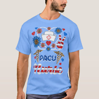 Leopard Solros Pacu Nurse American Flagga Funny 4 T Shirt