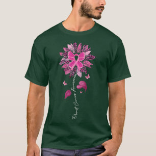 Leopard Solros Rosa Butterfly Breast Cancer Awa T Shirt