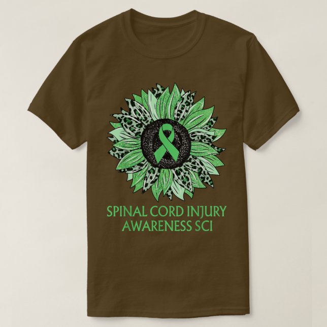Leopard Solros Spinal Cord Injury Awareness SCI T Shirt (Design framsida)
