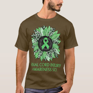 Leopard Solros Spinal Cord Injury Awareness SCI T Shirt