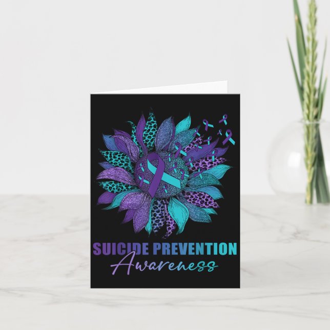 Leopard Solros Suicide Prevention Awareness Day Kort (Framsida)