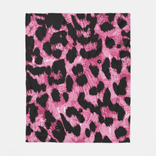 Leopard, sömlös mönster fleecefilt