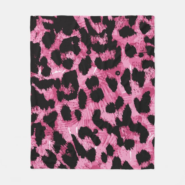 Leopard, sömlös mönster fleecefilt (Framsidan)