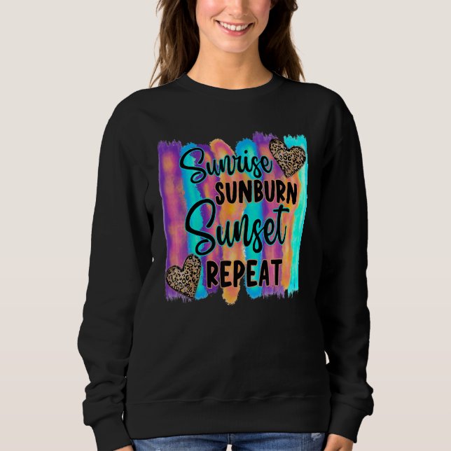 Leopard Sommartid Soluppgång Sunburn Solset Repeat T Shirt (Framsida)