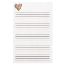 Leopard Sports Heart Lining Stationery