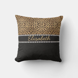 Leopard Spot Rhinestone Diamonds Personlig Kudde