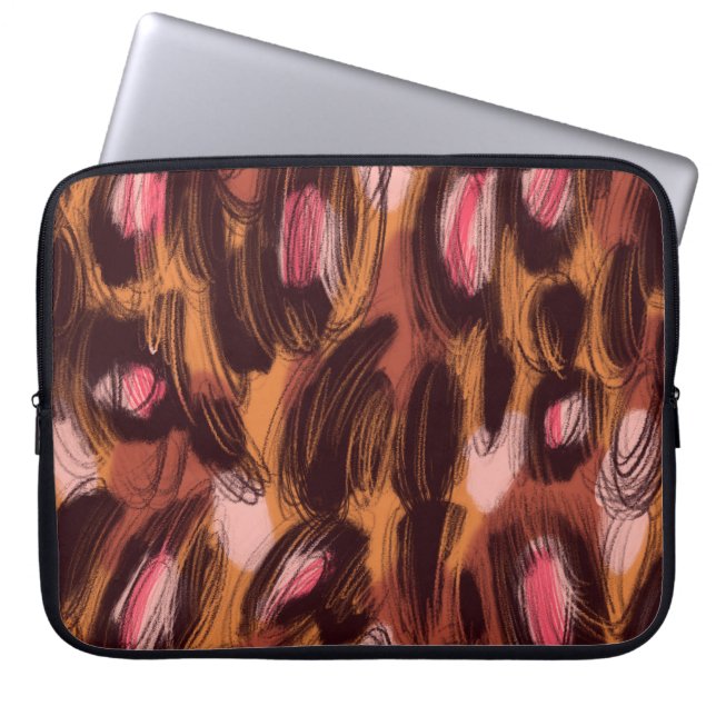 Leopard Spots African Animal Mönster Laptop Fodral (Framsidan)