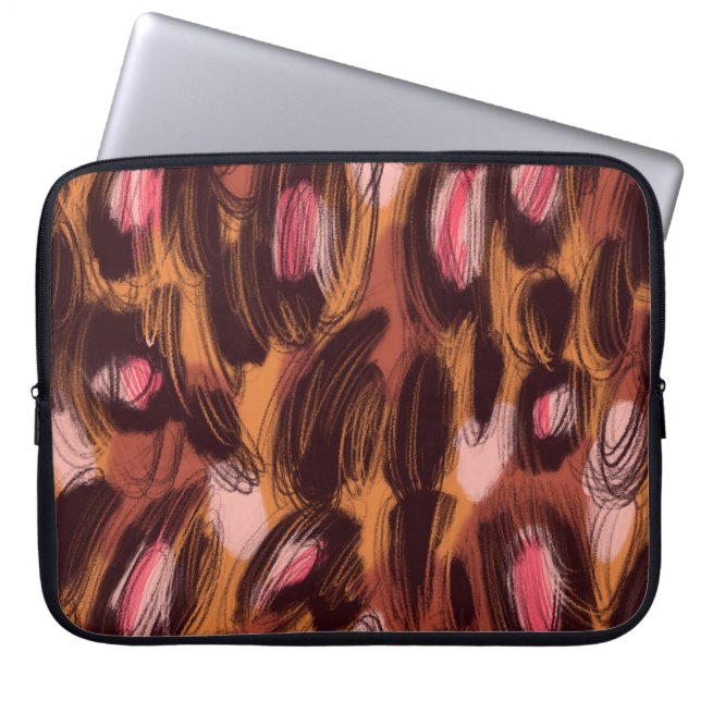 Leopard Spots African Animal Mönster Laptop Fodral (Framsidan)