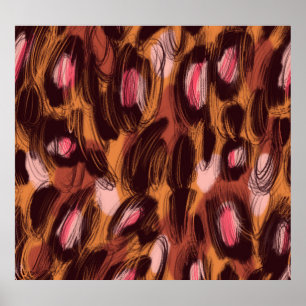 Leopard Spots African Animal Mönster Poster