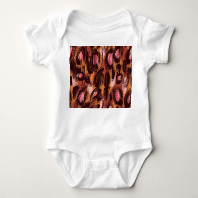 Leopard Spots African Animal Mönster T Shirt (Framsida)