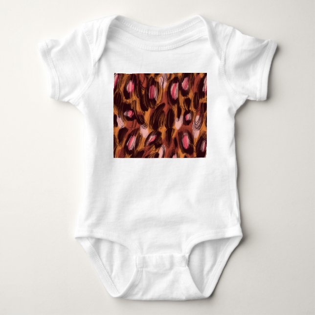 Leopard Spots African Animal Mönster T Shirt (Framsida)