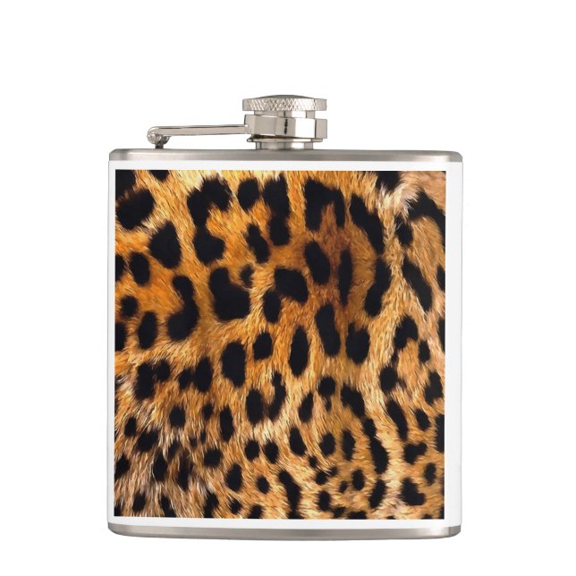 Leopard Spots Black Brown Vild Animal Fine Art Fickplunta (Framsidan)