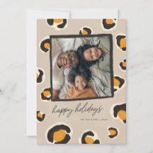 Leopard Spots Flat Helgdag Card