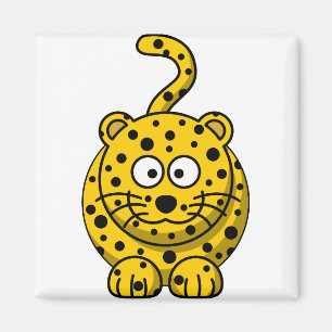 Leopard Spots Gult Wildlife Safari African Magnet