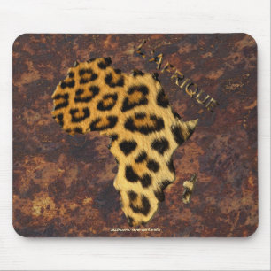 Leopard Spots Karta av AFRIKA Wildlife Musmatta