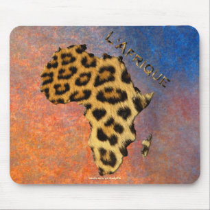 Leopard Spots Karta av AFRIKA Wildlife Musmatta