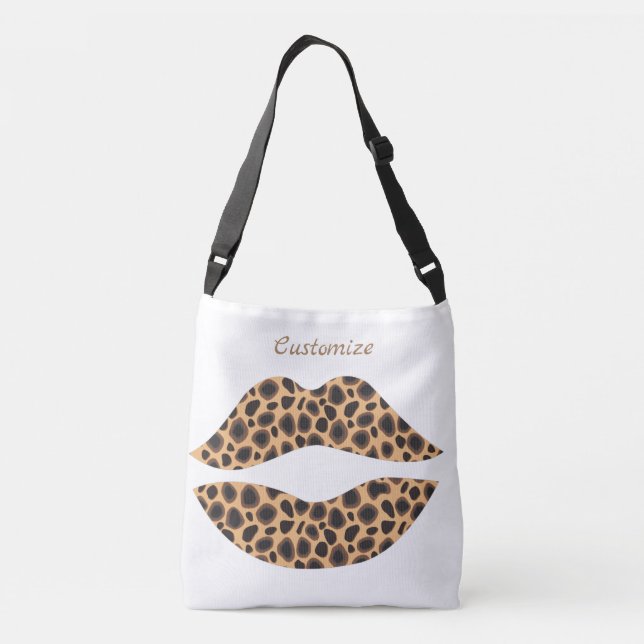 Leopard Spots Lipstick Kiss Thunder_Cove Axelväska (Baksida)