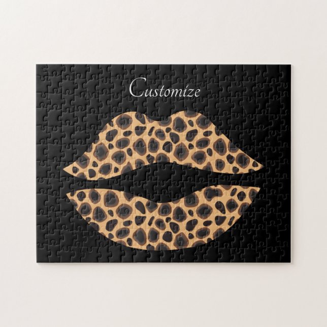 Leopard Spots Lipstick Kiss Thunder_Cove Pussel (Horisontell)