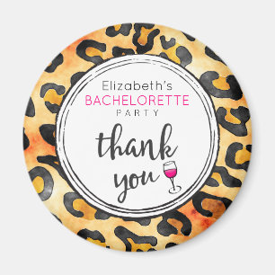 Leopard Spots Mönster Bachelorette Party Tack Magnet