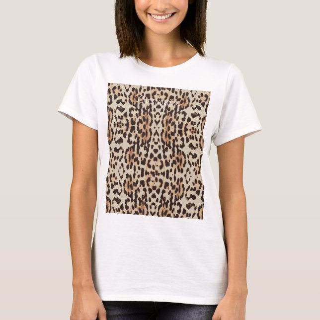 Leopard Spots Mönster Thunder_Cove T Shirt (Framsida)