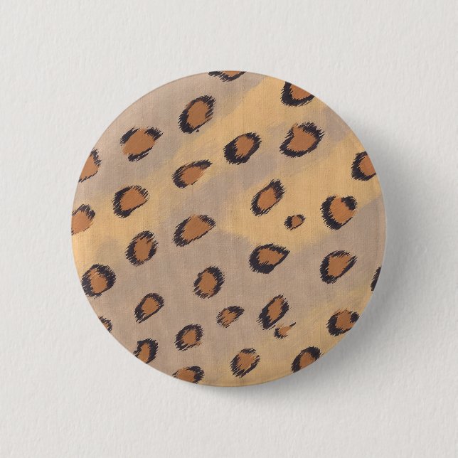Leopard Spots Painting Anpassningsbar Pinback Butt Knapp (Framsida)