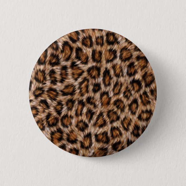 Leopard Spots Päls Jaguar Animal Cat skin Mönster. Knapp (Framsida)
