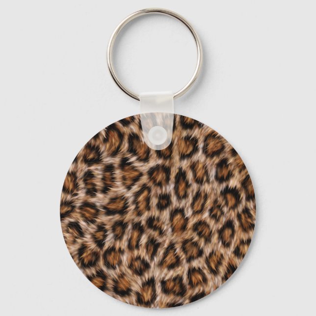 Leopard Spots Päls Jaguar Animal Cat skin Mönster. Nyckelring (Framsida)
