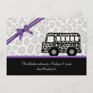 Leopard Spots Party Buss Inbjudningar