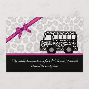 Leopard Spots Party Buss Inbjudningar