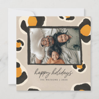 Leopard Spots Personlig Helgdag Card