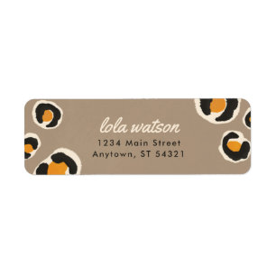 Leopard Spots Return-adressetikett Returadress Etikett